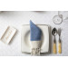 Smyrna 100% Cotton, 6 Pcs. Guest Hand Face Towel, Napkin 45*45 Cm, Absorbent, Diamond Pattern Blue