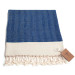 Smyrna 100% Cotton Absorbent Peshtemal Beach Bath Towel 94*180 Cm Herringbone Pattern Night Blue
