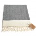 Smyrna 100% Cotton Absorbent Peshtemal Beach Bath Towel 94*180 Cm Herringbone Pattern Gray