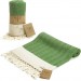 Smyrna 100% Cotton Absorbent Peshtemal Beach Bath Towel 94*180 Cm Herringbone Pattern Khaki