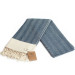 Smyrna 100% Cotton Absorbent Peshtemal Beach Bath Towel 94*180 Cm Herringbone Pattern Navy