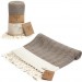 Smyrna 100% Cotton Absorbent Peshtemal Beach Bath Towel 94*180 Cm Herringbone Pattern Coffee With Milk