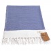 Smyrna 100% Cotton Absorbent Peshtemal Beach Bath Towel 94*180 Cm Diamond Pattern Night Blue