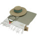 Smyrna 100% Cotton Absorbent Peshtemal Beach Bath Towel 94*180 Cm Diamond Pattern Khaki