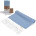 Smyrna 100% Cotton Absorbent Peshtemal Beach Bath Towel 94*180 Cm Diamond Pattern Blue