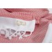 Smyrna 100% Cotton Absorbent Peshtemal Beach Bath Towel 94*180 Cm Diamond Pattern Coral