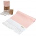 Smyrna 100% Cotton Absorbent Peshtemal Beach Bath Towel 94*180 Cm Diamond Pattern Powder