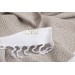 Smyrna 100% Cotton Absorbent Peshtemal Beach Bath Towel 94*180 Cm Diamond Pattern Coffee With Milk