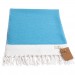 Smyrna 100% Cotton Absorbent Peshtemal Beach Bath Towel 94*180 Cm Diamond Pattern Turkuaz
