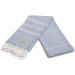 Smyrna 100% Cotton Absorbent Peshtemal Beach Bath Towel 94*180 Cm Classic Pattern Light Blue