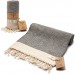 Smyrna 100% Cotton Absorbent Peshtemal Beach Bath Towel 94*180 Cm Vintage Pattern Gray