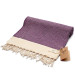 Smyrna 100% Cotton Absorbent Peshtemal Beach Bath Towel 94*180 Cm Vintage Pattern Purple