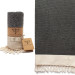 Smyrna 100% Cotton Absorbent Peshtemal Beach Bath Towel 94*180 Cm Vintage Pattern Black