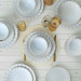White Gold Mesh Sirius Dinner Set 24 Pieces For 6 Persons