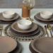 Brown Mix Dinnerware Set 18 Pieces For 6 Persons