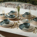 24-Piece Colorful Dinnerware Set For 6 People