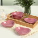 Rose Pink Heart Snack Bowl 14 Cm 6 Pieces - 559