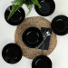 Hittite Black Dinner Plate 18 Cm 6 Pieces