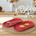 Red Noyan Boat Plate 2 Pieces 28 Cm