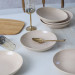 Sand Cream Relief Dinner Plate 20 Cm 6 Pieces