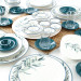 Lina Blue Breakfast Set 50 Pieces For 6 Persons