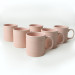 Matte Light Pink Barrel Mug 10 Cm 6 Pieces