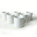 Matte White Barrel Mug 10 Cm 6 Pieces