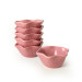 Matt Dried Rose Roman Snack/Sauce Bowl 11 Cm 6 Pieces