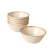 Matte Cream Gold File Hitit Soup Bowl 14 Cm 6 Pieces