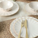 Matte Cream Gold Mesh Sirius Dinner Set 24 Pieces For 6 Persons