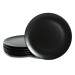 Matte Black Delta Cake Plate 21 Cm 6 Pieces