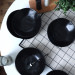 Matte Black Sardes Dinner Plate 21 Cm 6 Pieces