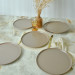 Matte Earth Taupe Nordic Serving Plate 6 Pieces