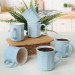 Blue/Cream Herakles Mug 9 Cm 6 Pcs