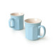 Blue/Cream Herakles Mug 9 Cm 6 Pcs