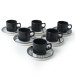 Shadowy Stackable Tea Set 12 Pieces For 6 People