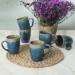 Blue Organic Mug 10 Cm 6 Pieces