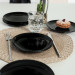 Black Delta Dessert Plate 17 Cm 6 Pieces