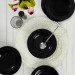 Black Linda Dinner Plate 21 Cm 6 Pieces