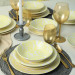 Yellow Pieces Dinner Set 16 Pieces For 4 People