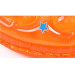 عوامة بحرية قابلة للنفخ للأطفال 0-3 سنوات بلون برتقالي مزينة بالخرز 50 سم ،عوامة نجاة للشاطئ وبركة السباحة