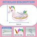 White Silvery 150 Cm Inflatable Kids Pool, Soft Bottom Mini Kids Pool, Inflatable Play Pool