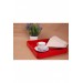 Red Plexiglass Tray With Handle 25X25 Cm Service, Coffee, Tea, Presentation And Gift Tray 3Mm