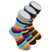 Men's Cotton Seamless Thick Striped Colorful Comfortable Comfortable Special Series 3 Pcs Socks