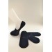 Men's 4 Piece Plus Heel Support Silicone Seamless Cotton Ballet Socks Navy Blue - 41/45