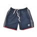 Men's Gray Stripe Striped Side Pocket Lace-Up Shorts