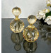 2 Decorative Crystal Round Bottles Of Honey
