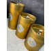 3 Premium Spice Jars/Pots In Different Sizes In Golden Color