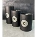 Set Of 3 Different Sizes Luxurious Jar Black