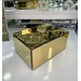 Gold Color Large Mirror Jewelry Box